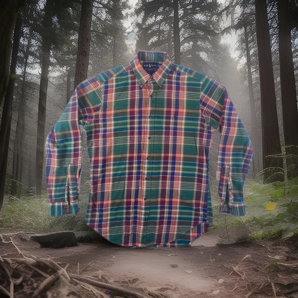 Polo Ralph Lauren SOFT Cotton Button-Down Flannel Shirt Long Sleeve Size Medium!
